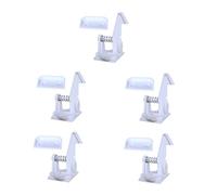 LOORGVEL Child Safety Cabinet Locks and Drawer Locks for Toddlers, White Plastic Material, No Tools Or Screws Required, 5pcs Set, Baby Proofing for Kitchen and Bedroom Cupboards