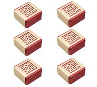LOORGVEL Chinese Wedding Candy Boxes 6Pcs Red Tinplate Storage Boxes for Wedding Decorations and Tea Party Favors Multipurpose Organizer