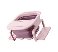 LOORGVEL Collapsible Foot Bath Basin with Massage Roller, PP Portable Foot Soak Bucket for Home Family Use and Travel, Random Color