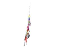 LOORGVEL Colorful Hanging Stainless Steel Spoon Bird for Small to Medium Pet Birds Chew and Swing Parrot Training with Quick Link Attachment Suitable for Cage Bridge Aviary Play