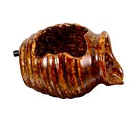 LOORGVEL Creative Ceramic Fountain Jar for Indoor and Outdoor Garden Use Efficient Water Circulation and Natural Water Flow Fish Tank Decor Coffee Colour Mini Fish Pond Ornament