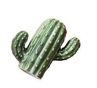LOORGVEL Creative Ceramic Toothpick Holder Cactus Shape Small Table Toothpick Jar Decorative Porcelain Storage Container for Home and Restaurant Use