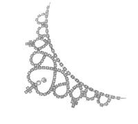 LOORGVEL Crystal Rhinestone Tiara Headband for, Wedding Crown Hair Hoop Heart Design, Birthday and Bridal Hair Accessory