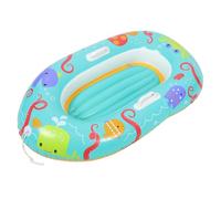 LOORGVEL Cute Inflatable Boat with Handrail for PVC Cartoon Kayak Water Safe Armrest Design for Outdoor Pool and Water Play Fun