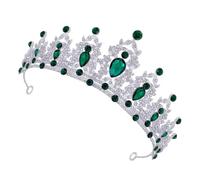 LOORGVEL Dazzling Tiara for Women Baroque Bridal Crown with Diamond Like Sparkle Elegant Royal Accessory for Weddings Proms Birthdays and Costume Parties