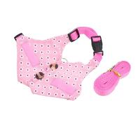 LOORGVEL Decorative Bunny Vest Harness with Floral Print for Small Pets Skin-friendly Outdoor Rabbit Clothes Comfortable No-odor Pull Strap for Walking and Photos Easy to Wear for Rabbits