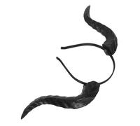 LOORGVEL Detachable Devil Horns Headband Lightweight PU Iron Elastic Band Fit Masquerade Masquerade Costume Hair Hoop for Halloween Day Dead Cosplay Carnivals