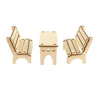 LOORGVEL DIY Hamster Wood Bench and Table Safe Cage Accessories for Small Pets Interactive Playground Decor for Hamsters and Small Animals Habitat Furniture for Climbing Eating and Napping