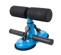 LOORGVEL Double Bar Sit Up Assist Device with Height Suction Cups Abdominal Trainer for Home Exercise Smooth Floors Fitness Equipment for Leg Muscle Training Blue