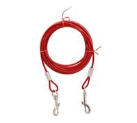LOORGVEL Double-ended Extended Dog Chain Leash Red Ergonomic Grip Pulling Rope for Puppy Control and Comfortable Pet Hauling Cable