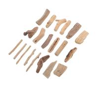 LOORGVEL Driftwood Wood Blocks 20Pcs Polished Natural Wood Pieces 3-20Cm for Crafting and Macrame Projects