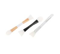 LOORGVEL Dual-end Mask Brush 3pcs Soft Silicone Face Mud Applicators Cream Mask Tools for DIY Skincare Facial Care at Home Random Color
