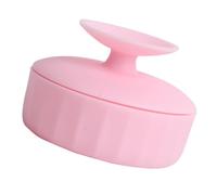 LOORGVEL Dual-use Makeup Brush Cleaner Box with Silicone Brush Cleaner Mat Convex Texture Cleaning Pad Sponges and Makeup Tools Reusable Cosmetic Cleaning Tool in Pink