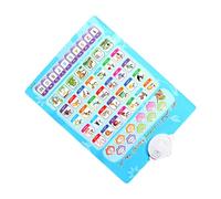 LOORGVEL Early Education Alphabet Voice Chart Wall Map English Audio Poster with Numbers and Music Double-sided Learning Tool for Concentration and Memory Development Educational Decor