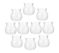 LOORGVEL Ecological Bottle 10pcs Plastic Succulent Planter Micro Landscape Container for Office Workspace and Table Centerpieces