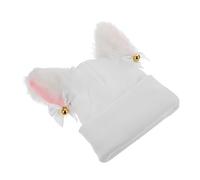 LOORGVEL Elastic Ski Helmet Cover for Outdoor Snow Sports Soft Washable Protector with Scratch Prevention and Noise Reduction Fit Cute White Cat Design for Men and Women Random Color