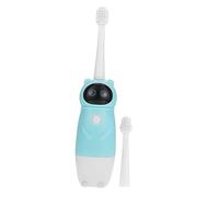 LOORGVEL Electric Toothbrush Soft Bristle Cartoon Design for Ages with Replacement Heads Blue Automatic Tooth Cleaner Protecting Gums and Cultivating Brushing Habits
