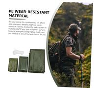 LOORGVEL Emergency Thermal Sack with Windproof Blanket and Tent for Outdoor Camping Hiking Survival Emergency Kit in Olive Green