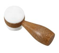 LOORGVEL Ergonomic Handle Soft Natural Hair Face Brush Double-Sided Facial Cleansing Brush for Exfoliating Makeup Removal