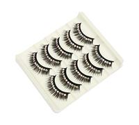 LOORGVEL Exaggerated Latin Dance False Eyelashes Diamonds 5 Pairs Black Stiff Stem Stage Performance Cosplay Eyelashes for Women
