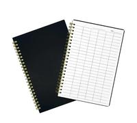 LOORGVEL Expense Tracker Ledger Book 2pcs with Horizontal Grid Pages, Home Budget Notebook for Expense Tracking and Bookkeeping, Financial Planner for Small Business and Personal Finance