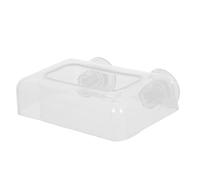 LOORGVEL Fish Feeding Ring with Suction Cups, Acrylic 6.3x4in Floating Shrimp Feeder Dish for Aquarium, Fish Tank Food Holder Suitable for Betta, Goldfish, Guppy, Aquarium Accessories