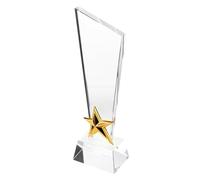 LOORGVEL Five-star Crystal Trophy Award for Graduation Ceremony Party Competition Achievement Smooth Edges Celebration Trophy Cup for Students Teachers and Kindergarten Events