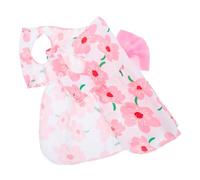 LOORGVEL Floral Dog Dress Small Dog Summer Outfit Lightweight Snug Fit Pet Skirt for Cats and Puppies Easy to Wear Breathable Birthday Party Clothes for French Bulldogs and Dachshunds