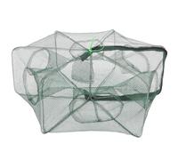 LOORGVEL Foldable Bait Cast Fishing Net Trap with Portable Nylon Mesh Shrimp Cage for Fish Lobster Prawn Minnow Crayfish Crab Durable Steel Wire Support Lightweight and Easy to Random Color