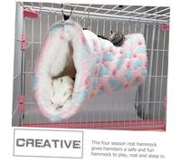 LOORGVEL Four Seasons Resting Hammock Nest for Small Pets Warm Comfortable Cotton Bed for Hamsters Squirrels Rats Hanging Sleeping House for Cozy Animal Hideout