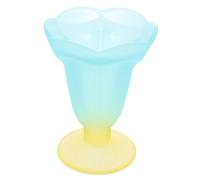 LOORGVEL Frosted Glass Ice Cream Sundae Glasses Retro Colourful Gradient for Bars Restaurants Homes Serving Yogurt Jelly and Pudding