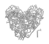 LOORGVEL Galvanized Iron Pin Bolt M5 5Mm Diameter L-Shaped Drop Pins 50Pcs for Warehouse Pallet Rack and Forklift Beam Safety