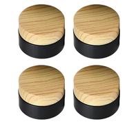 LOORGVEL Glass Cosmetic Jars 5G 4Pcs Travel Refillable Containers with Lids for Small Creams Lotions Lip Balm Portable Makeup Storage for-The-Go
