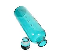 LOORGVEL Glass Water Bottle with Scale for Drinking Reminder Portable and Heat Resistant Beverage Bottle for Home Office Outdoor Use Green