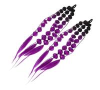 LOORGVEL Gradient Color Bubble Braids Braided Ponytail Extensions Quick Styling Hair Accessory for Women and Festival Party Daily Wear