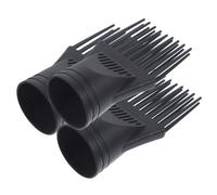 LOORGVEL Hair Dryer Comb Set 3PCS Professional Wind Comb Attachment for Blow Dryer Hair Styling Tool Black