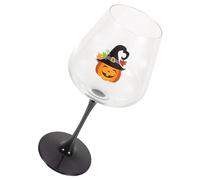 LOORGVEL Halloween Pumpkin Wine Glass Goblet Transparent Decorative Cocktail Cup for Party Reusable Lightweight Elegant Drinking Goblet with Chic Pattern Easy to Clean and Practical for