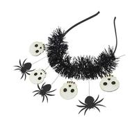 LOORGVEL Halloween Skull Spider Headband Unique Halloween Headdress with Vibrant Colors Comfortable Fits for Costume Parties Performances and Photo Props