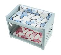 LOORGVEL Hamster and Chinchilla Bed with Pad and Blanket for Pet Cage, Plastic and Plush Material, Cute Shape Design to Improve Sleep Quality and Keep Cool in Summer and Winter Random Random Color