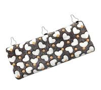 LOORGVEL Hamster Sleeping Bed and Hanging Hammock, Warm Thickened Cotton Nest for Small Pets, Coffee Heart Design, Suitable for Squirrels and Guinea Pigs in Seasons