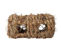 LOORGVEL Hamster Woven Grass Nest Tunnel Bite Comfortable Resting Bed Small Pet Sleeping Hideout for Hamsters and Small Animals
