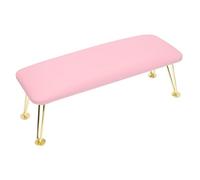 LOORGVEL Hand Pillow for Manicure Soft PU Leather Hand Cushion Wrist Support Removable Nail Art Rest Pillow for Salon and Home Use Pink