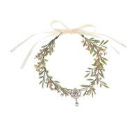 LOORGVEL Handmade Fairy Flower Leaf Crown V Shaped Hair Wreath for Women Elven Headpiece with Exotic Design for Weddings Cosplay Renaissance Parties and Photography Props