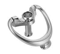 LOORGVEL Heavy Duty Metal Ring Door Knocker with Cat Eye Peephole Silver Front Door Pull Handle for Gate and Entrance for Home