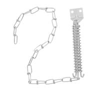 LOORGVEL Heavy Duty Safety Chain Lock for Front Door Theft Storm Door Protector with Spring Easy Installation Without Tools Wind Resistant Design Enhancing Home Security and Airflow