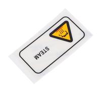 LOORGVEL High Temperature Steam Warning Sign Sticker Pet Material Burn Caution Label for Industrial Equipment Safety Decal for Hot Surface Protection