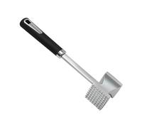 LOORGVEL Home Meat Pounder Stainless Steel Double-Sided Tenderizer Hammer with Ergonomic Black Handle for Beef Steak Poultry Flattening and Pounding