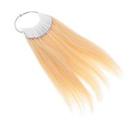 LOORGVEL Human Hair Color Test Kit 30pcs Real Hair Samples Rings and Styling Tools