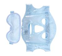 LOORGVEL Ice Face Mask and Eye Cold Compress Pack for Men and Women Reusable Cooling Gel Eye Mask with Ice Beads Reduces Puffiness and Dark Circles Cold Therapy and Skin Care