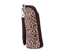 LOORGVEL Insulated Nursing Bottle Warmer Bag with Hanging Strap Large Capacity Feeding Bottle Storage Pouch for Travel and Stroller Use Thermal Feeder Cooler Pouch Leopard Print